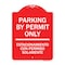 Signmission Parking by Permit Estacionamiento Con Permiso Solamente Heavy-Gauge Alum, 18" x 24", RW-1824-23454 A-DES-RW-1824-23454 - alternate 1